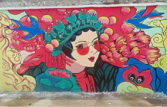 固镇墙体彩绘-网红墙