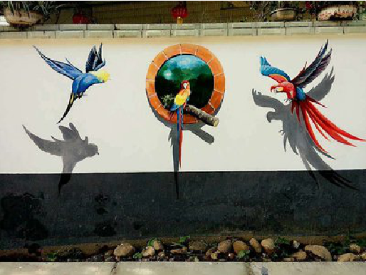 固镇视觉错位-3D墙绘设计