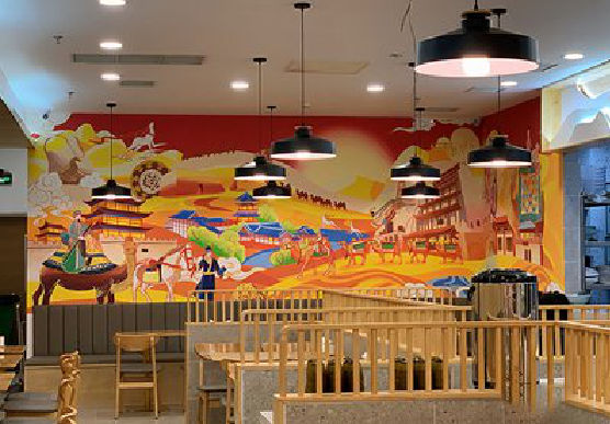 固镇商业空间彩绘介绍。