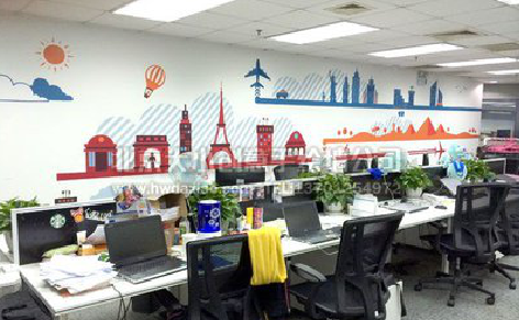 固镇教你设计办公室墙绘的方法。