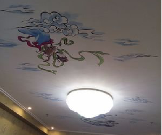 固镇如何快速绘制天花板上的手绘墙？