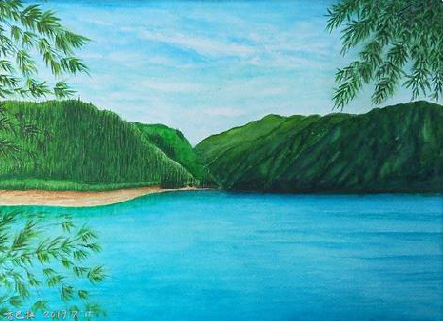 固镇在墙绘中，如何绘画绿水青山？