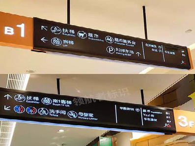 固镇如何通过商场标识牌引导客流分布？